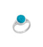 Certified Turquoise Line (Firoza) Zoya Silver Ring 9.3cts or 10.25ratti