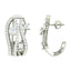 Clara 925 Sterling Silver and Cubic Zirconia Hoop Julie Earring 