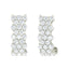 Clara 925 Sterling Silver and Cubic Zirconia Hoop Amelie Earring With Screw Back for Women & Girls