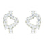 Clara 925 Sterling Silver and Cubic Zirconia Hoop Belle Earring