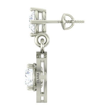 Silver Dangle & Drop Maude Earring