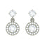 Clara 925 Sterling Silver and Cubic Zirconia Dangle & Drop Maude Earring With Screw Back for Women & Girls