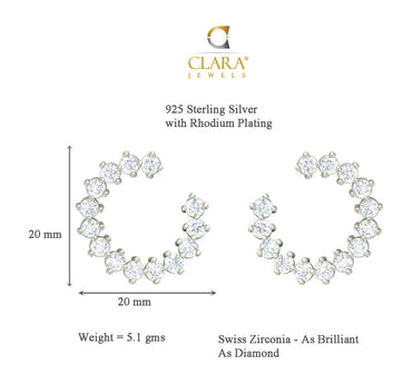 Silver Stud Aubrey Earring