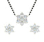 CLARA 925 Sterling Silver Star Mangalsutra Tanmaniya Pendant Earring Jewellery Set