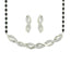 CLARA 925 Sterling Silver Twist Mangalsutra Tanmaniya Pendant Earring Jewellery Set