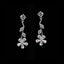 CLARA 925 Sterling Silver Flower Dangler Earrings Rhodium Plated, Swiss Zirconia stone Precious Jewellery Gift for Women and Girls