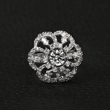 Silver Dome Cocktail Ring