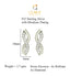 CLARA 925 Sterling Silver Swiss Zirconia Twist Earring With Screw Back Gift for Women and Girls