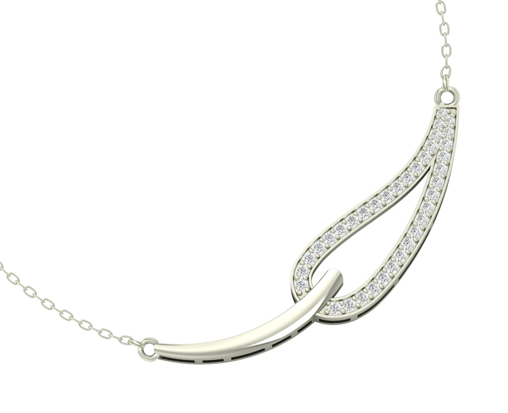 CLARA 925 Sterling Silver Rhodium Plated Stella Pendant with Chain