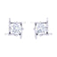 Clara Made with Swiss Zirconia 925 Sterling Silver Platinum Plated Maria Solitaire Earring Gift For Women & Girls