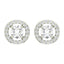 CLARA 925 Sterling Silver Swiss Zirconia Halo Earring With Screw Back Gift for Women and Girls