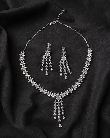 Silver Shiza Necklace Jewellery Set