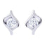 Clara Made with Swiss Zirconia 925 Sterling Silver Platinum Plated Mia Solitaire Earring Gift For Women & Girls