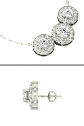 Silver Poppy Jewellery Set