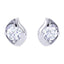 Clara Made with Swiss Zirconia 925 Sterling Silver Platinum Plated Noa Solitaire Earring Gift For Women & Girls