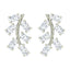 CLARA 925 Sterling Silver Swiss Zirconia Leaf Earring With Screw Back Gift for Women and Girls