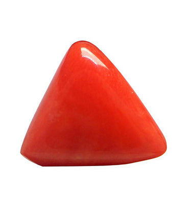 Ceylon Gems Trikona Italian Coral Moonga 9.25 to 9.5 RATTI Certified Energized Loose Gemstone